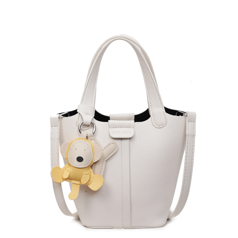 2025 nuevo bolso de nicho bolso de cubo con patrón de lichi bolso de canasta de verduras de alta calidad bolso de hombro bolso de mensajero de moda