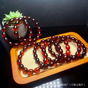 Natural amber blood pearl bracelet jujube bead bracelet women's jewelry diy accessories small red book live with manufacturers wholesale
