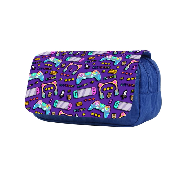 Cartoon Game Double Layer Cosmetic Bag