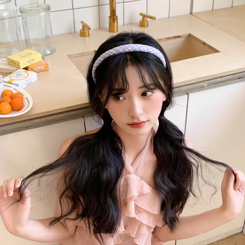 Colegio coreano estilo estriado bandas de cabeza de chicas simple bandas de pelo delgado de presión universal tarjeta de pelo 2025 nuevo toque de cabeza primavera