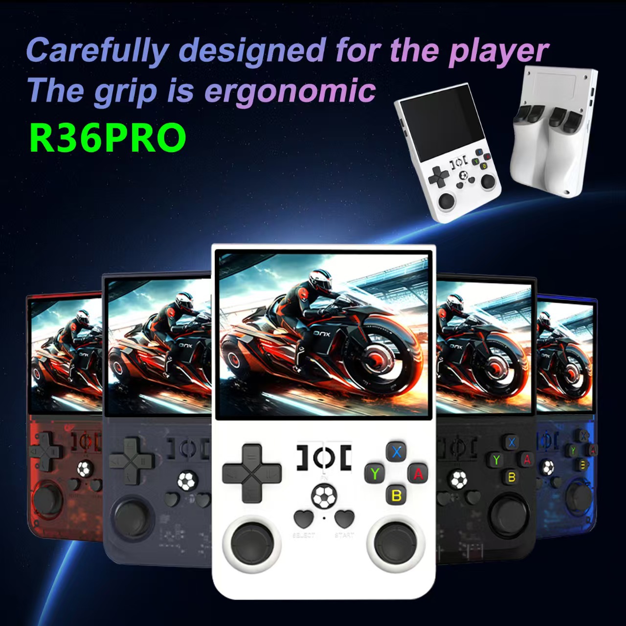 Cross-border new R36PRO open source handheld game console portable retro GBA arcade PSP dual rocker handheld
