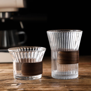Ear-hanging coffee cup ice American latte cup high-looking high-grade female exquisite tea cup household glass drinking cup