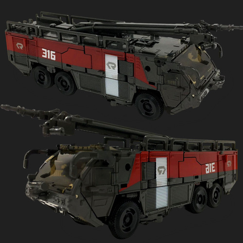 The Firefighter Robot Transformer Model of the Imperial Nemesis Fire Truck from the Simplified Version of the Movie 