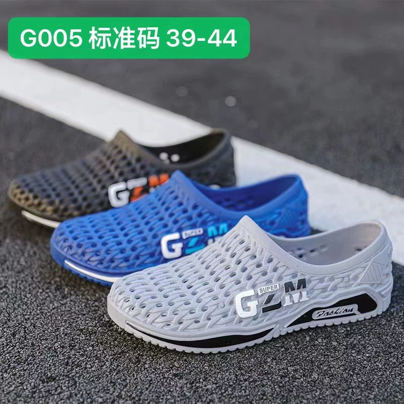 Новые летние мужские пляжные туфли с дырками, домашняя одежда, нескользящая, дышащая, износостойкая, дрейфующая Мужская обувь с дырками оптом