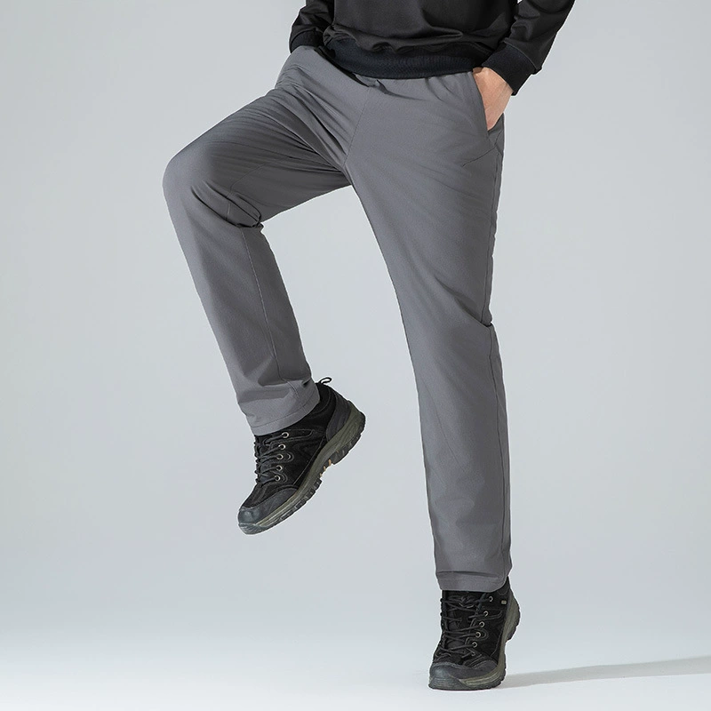 25 новых зимних мужских пуховых брюк, водоотталкивающие, высокоэластичные, повседневные брюки, самонагревающиеся брюки из графена с наполнителем из белого утиного пуха