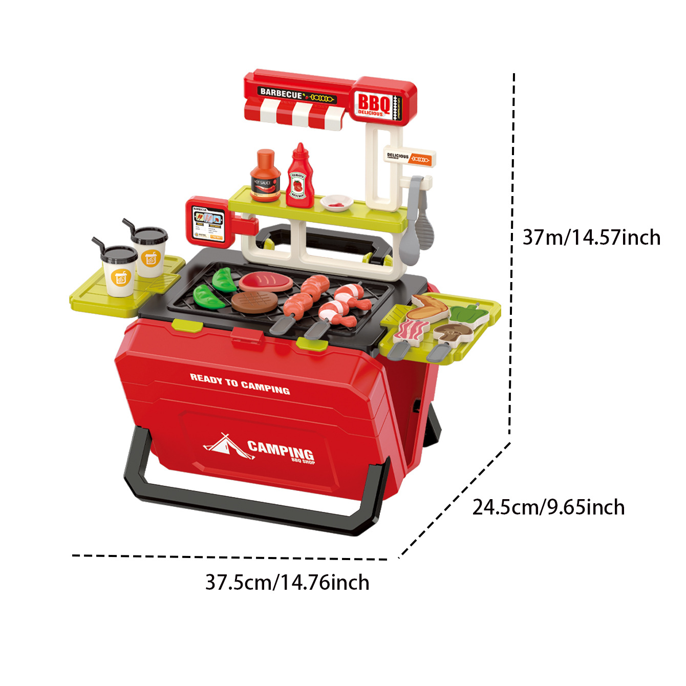 Simulación transfronteriza hogar juguetes para niños cocina barbacoa comida rápida dulces combinación maleta regalos al por mayor de vacaciones image 5