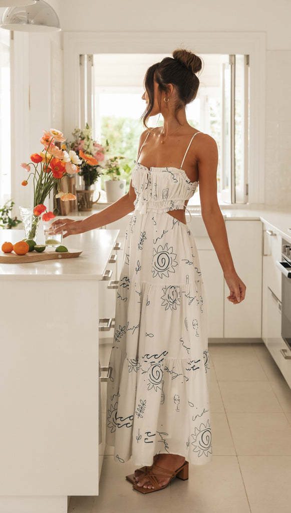 Women's Strap Dress Streetwear Strap Printing Backless Sleeveless Printing Maxi Long Dress Holiday Daily Beach display picture 16