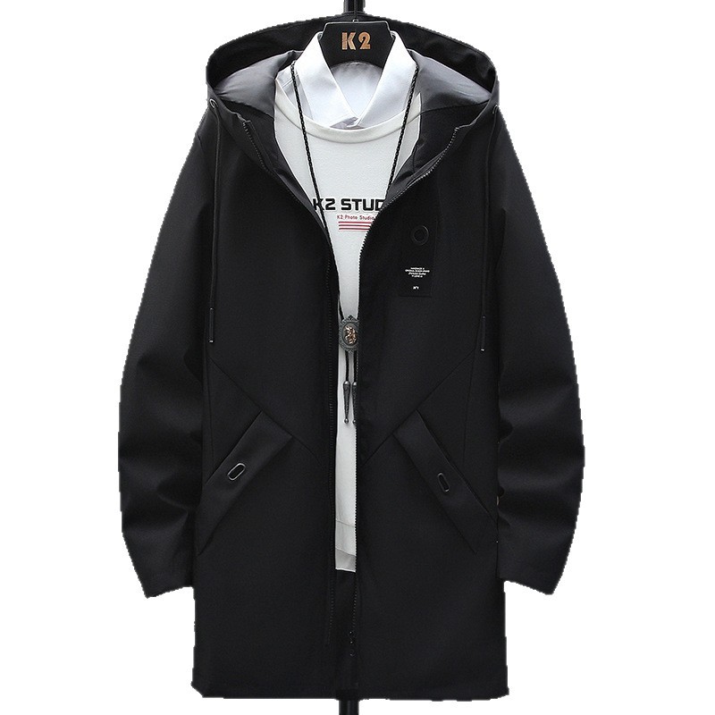 2025 primavera y otoño chaqueta de monzón para hombres chaqueta larga suelta estilo coreano chaqueta guapo chaqueta de hombre chaqueta casual chaqueta de moda image 5