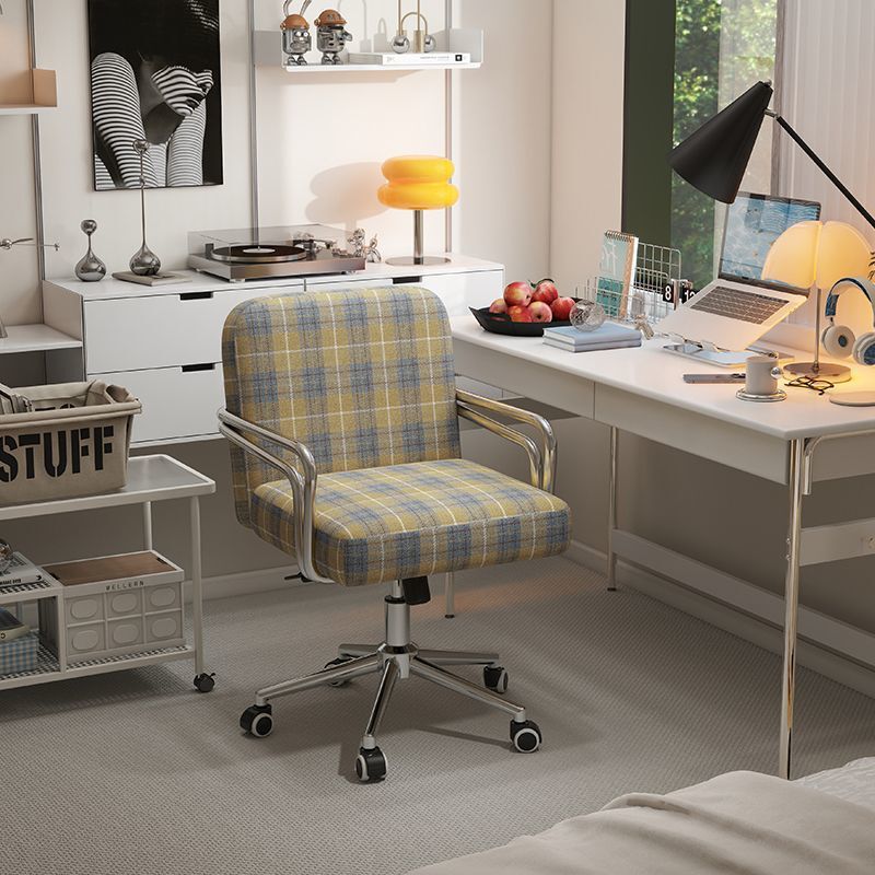 Home Computer Chair, Cream-Style Desk Chair with Armrests, Adjustable Height, Comfortable for Long Sitting, Swivel Chair for Study Room and Bedroom, with Backrest Home Computer Chair, Cream-Style Desk Chair with Armrests, Adjustable Height, Comfortable for Long Sitting, Swivel Chair for Study Room and Bedroom, with Backrest