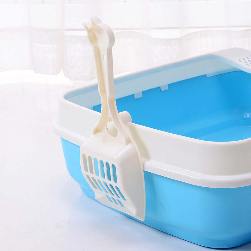 Gran por mayor Pet Boer lavabo de arena para gatos semicerrado desmontable inodoro para gatos anti-exterior barato enviar pala de arena para gatos y artículos para perros