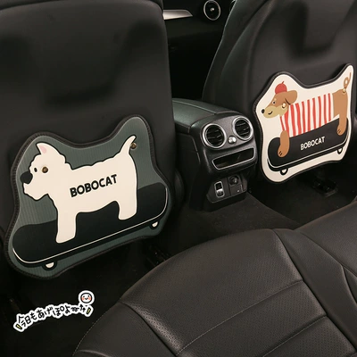 Chair back anti-kick pad, Interior Decoration, Cartoon Cute Car - mix-and-match-dachshund-1-white-1-red
