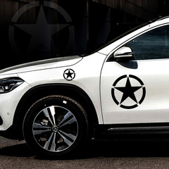 Car decal U.S. Army WWII five-pointed star reflective sticker Personalized car modification scratch guard decal Export best seller