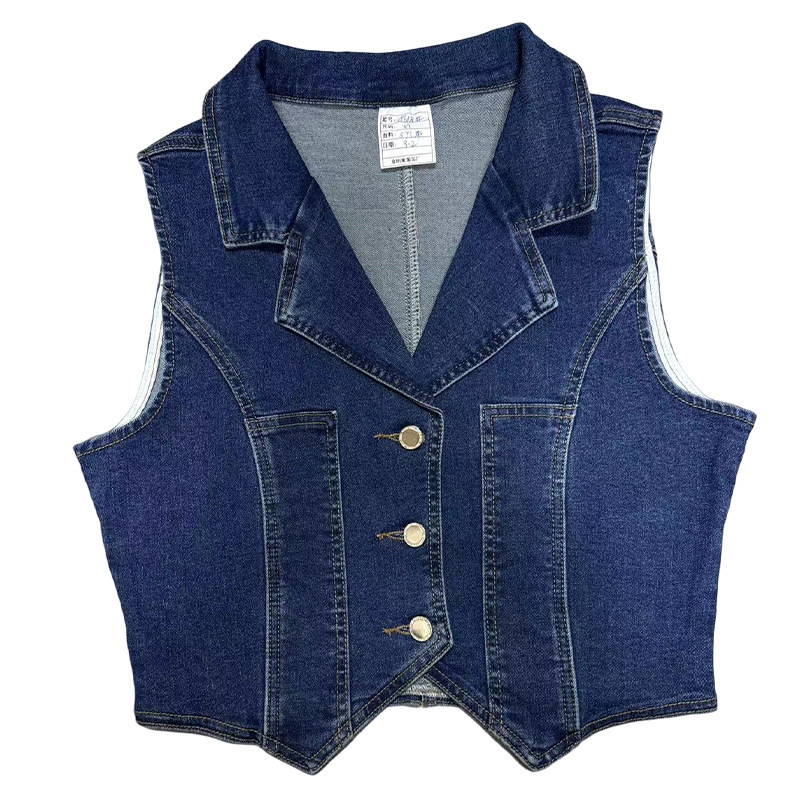 Casual Fashion Men's Denim Vest Jacket Men's Spring and Autumn New Versatile Loose Sleeveless Men's Jacket Customization
