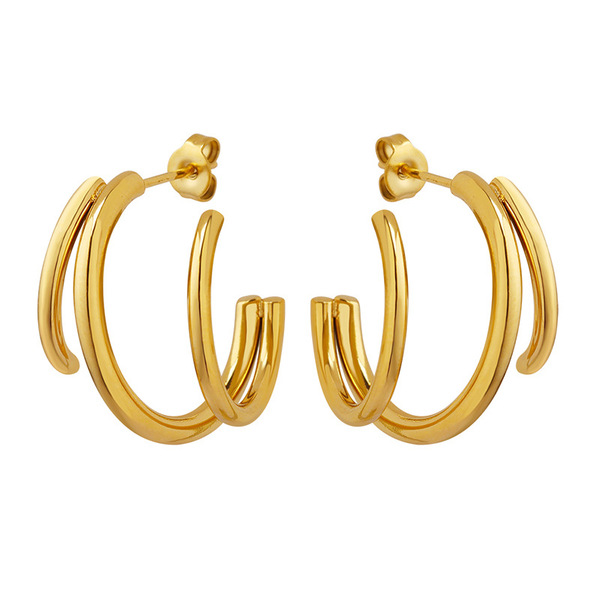 Brand minimalistic fashionable earrings stainless steel