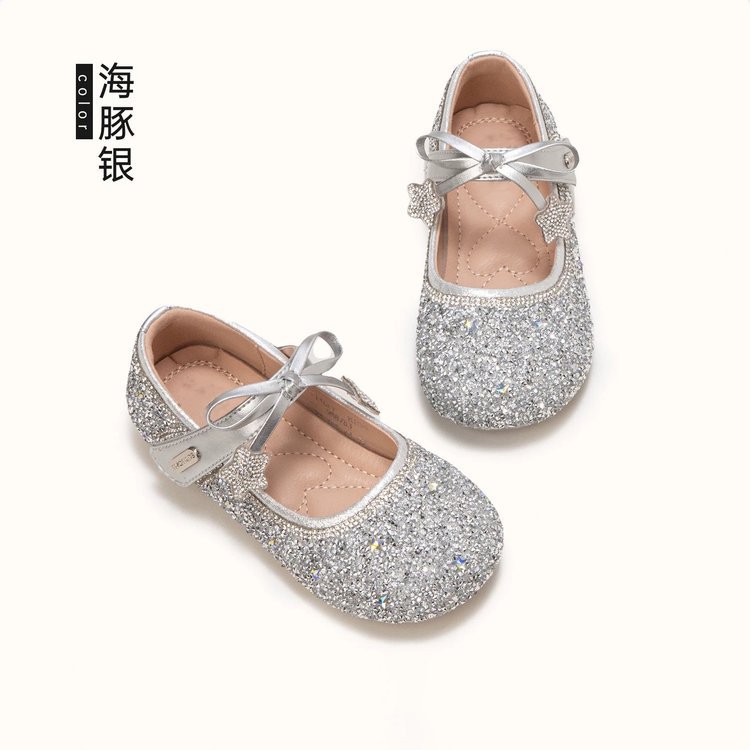 Zapatos de princesa para niñas zapatos de cuero para niños 2026 nuevo primavera y otoño zapatos de cristal para niñas con suela suave zapatos de moda image 7
