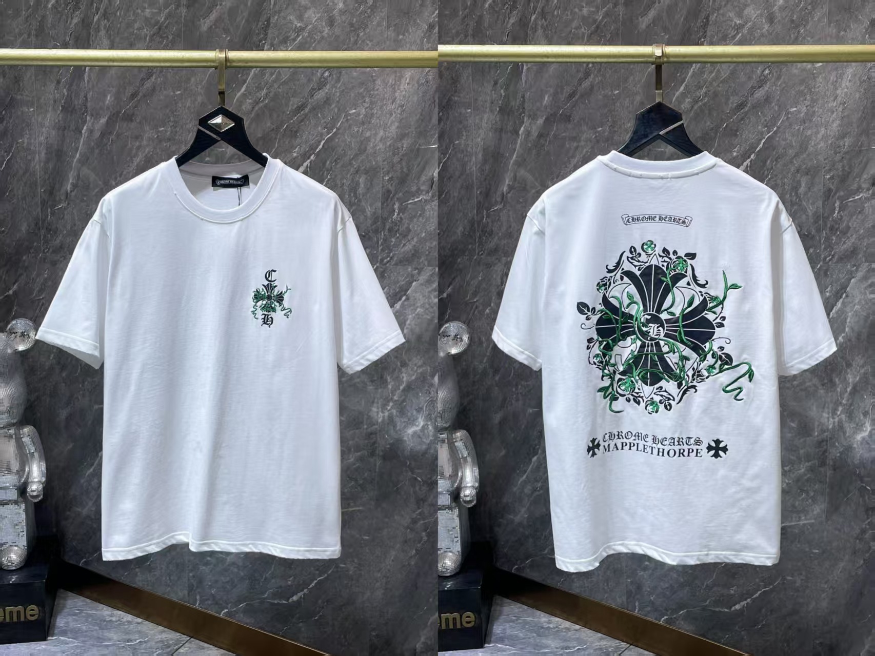 Chrome Heart 24 nuevo Crocodile de verano de moda europea y americana camiseta de manga corta para hombres y mujeres