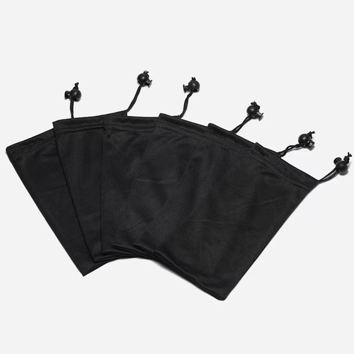 新款黑色眼镜布袋方便收口 纤维光面太阳镜布袋 眼镜盒厂家批发