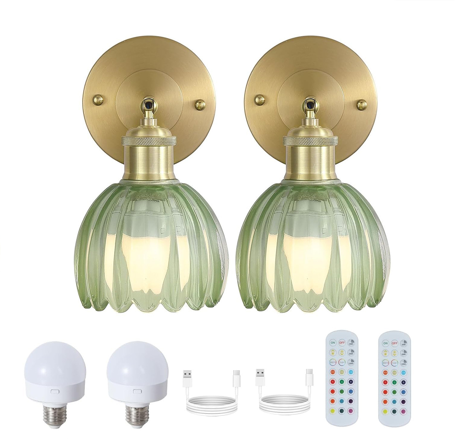 A형 녹색 2구 RGB 충전식