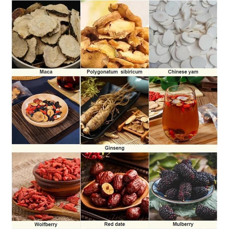 Ginseng Six Treasures Tea Ren Shen Wu Bao Cha Herbal Tea Bags 150g Cold Brew Wellness Blend details