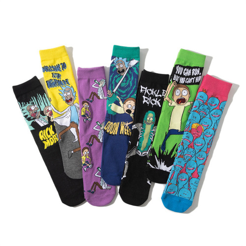 Cotton anime themed socks cartoon mid-tube socks animation trend cartoon socks cross-border long-tube personalized socks