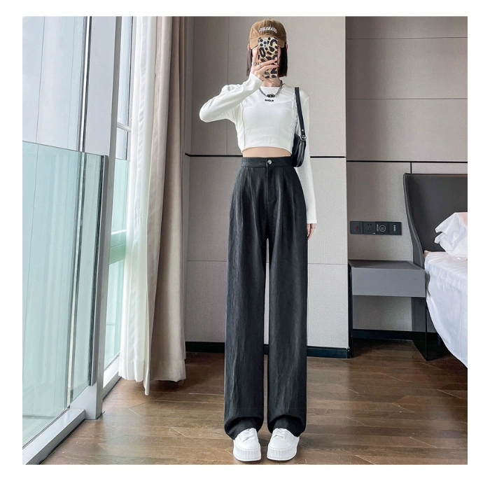Classic suit jacket and high-waist trousers set, women, autumn leisure, high waist