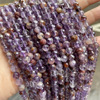 Ghost organic round beads, accessory, purple synthesized crystal