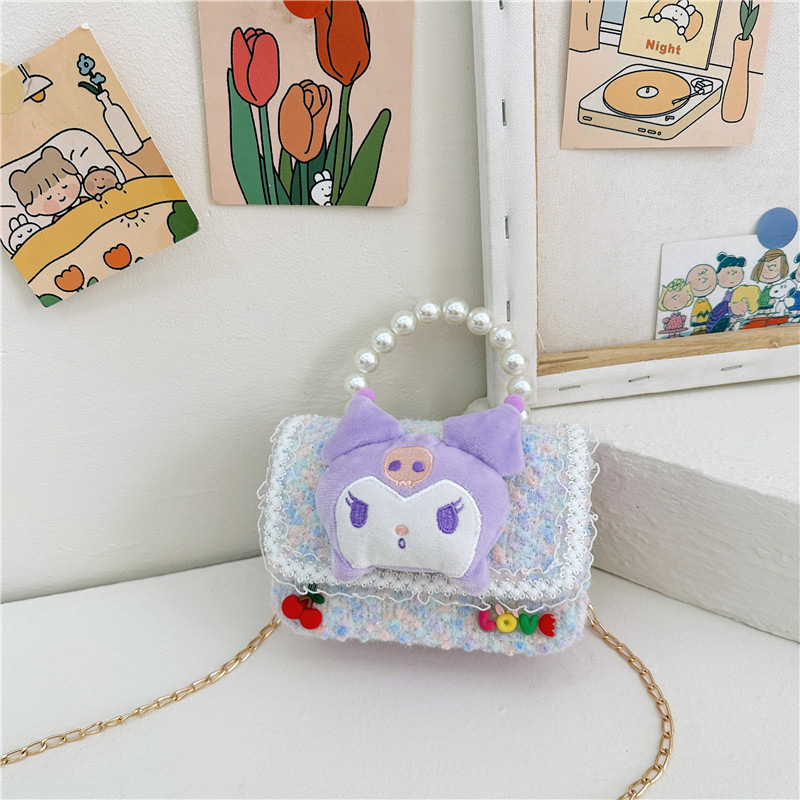 Bolso DE LOS NIÑOS 2024 nuevas Chicas lindas bolsa de mensajero princesa occidental accesorios bolsa Chanel estilo perla cadena bolsa