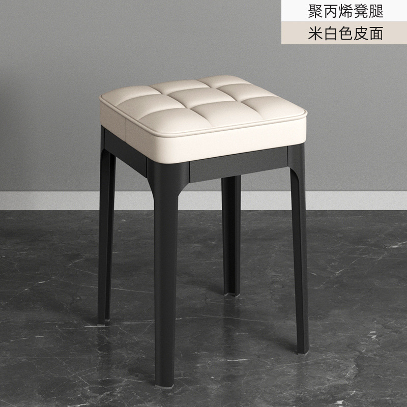 Taburetes de mesa de comedor apilables, sillas de bar modernas y simples, sillas de comedor de plástico nórdico para el hogar.