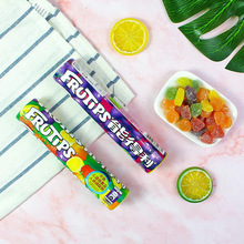 进口 能得利frutips 4倍果汁黑加仑子软糖125g 什锦水果软糖