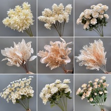 创垚香槟系花玫瑰花绣球花樱花文心洋牡丹丁香感逼真仿真婚庆绢花