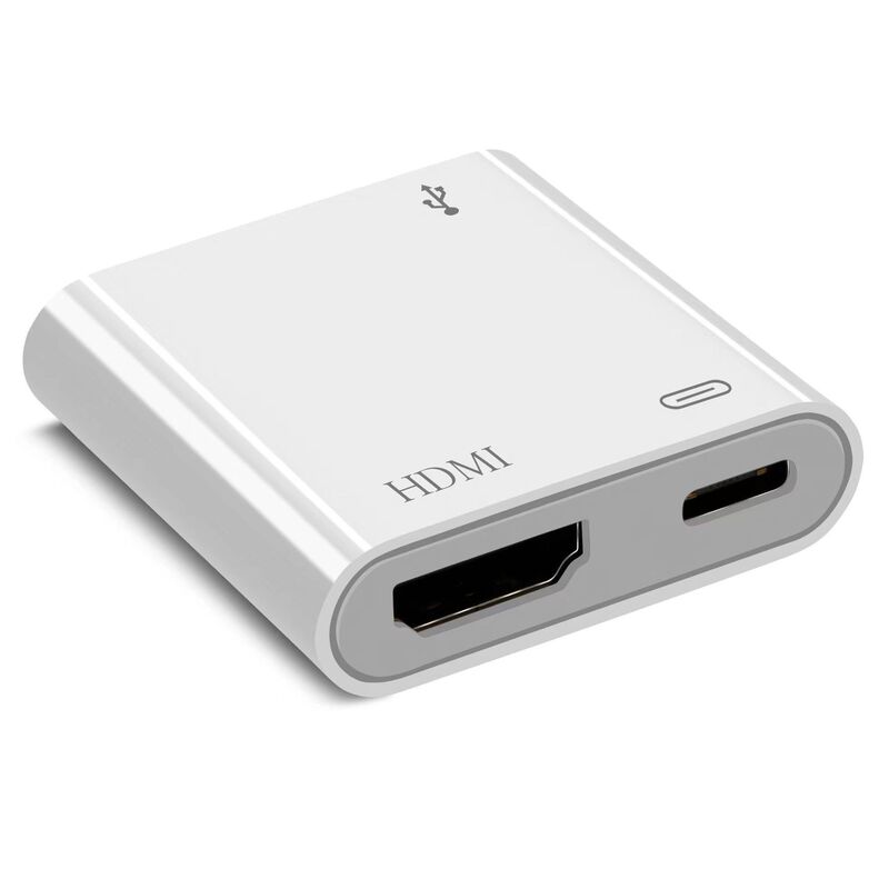 HDMI adapter is suitable for iPhone, iPad, IOS system USB interface 2 in 1 adapter new product
