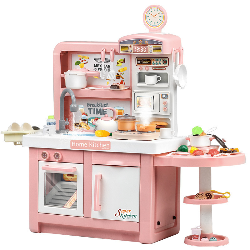 Comercio exterior para niños 100cm horno electromagnético de simulación de pulverización táctil mesa de cocina cubiertos de agua eléctrica juguetes caseros