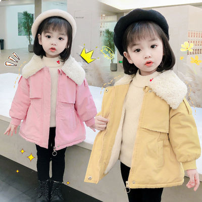 2022 new pattern girl Winter clothes Windbreaker coat baby winter thickening Cotton 2 Western style Korean Edition Children