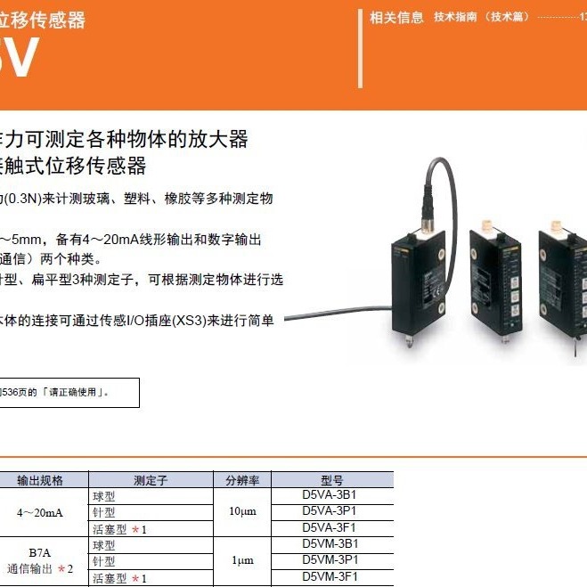 全新欧姆龙D5VA-3B1盒装插件式高精度位移传感器默认项帜鸿议价！