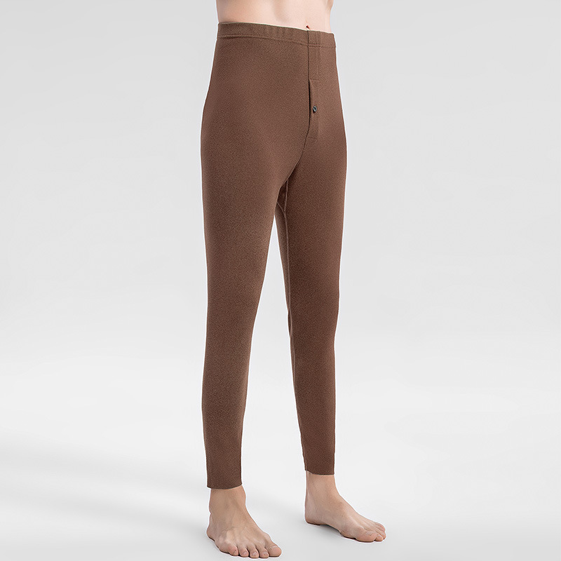 Pantalones calientes de otoño de cotton, pantalones cálidos para hombres, pantalones de algodón sin marcas de doble cara, pantalones de invierno nuevos