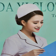 護士帽燕尾帽護士燕帽護士粉色藍色白色帽子