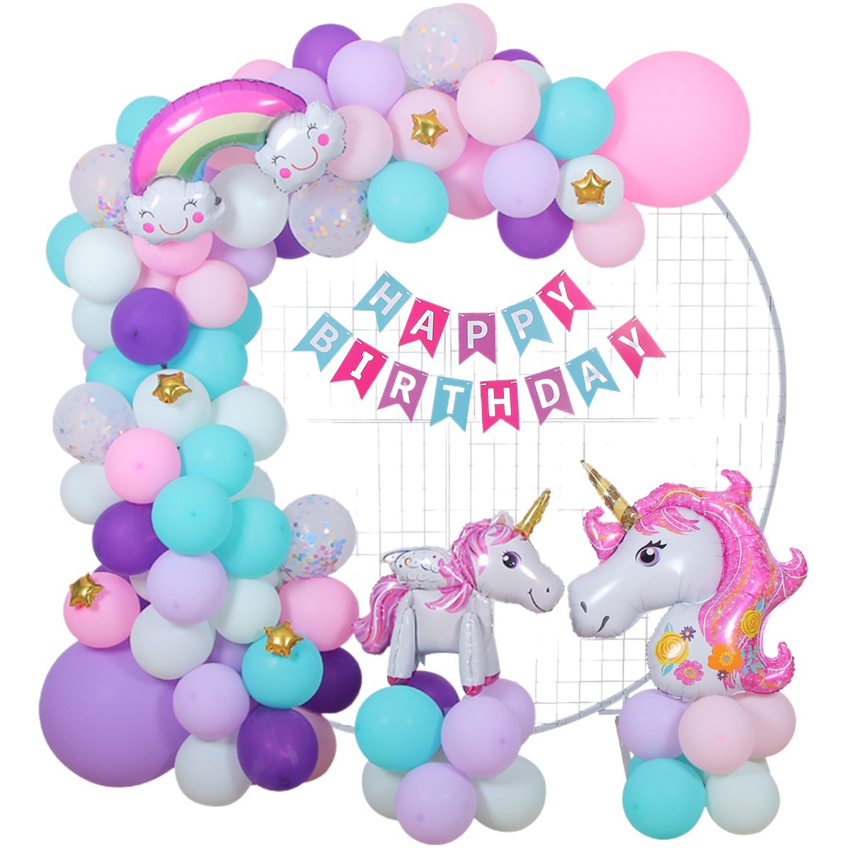 Globo decoración unicornio globo fiesta de cumpleaños para niños escena de diseño de fiesta de látex redondo de 10 pulgadas
