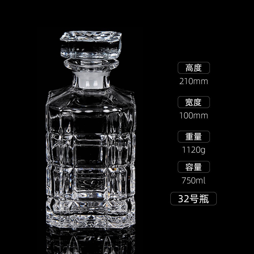 Botellas de vino de cristal transfronterizas directas de fábrica botellas de whisky europeas botellas de licores extranjeros botellas de vino blanco XO