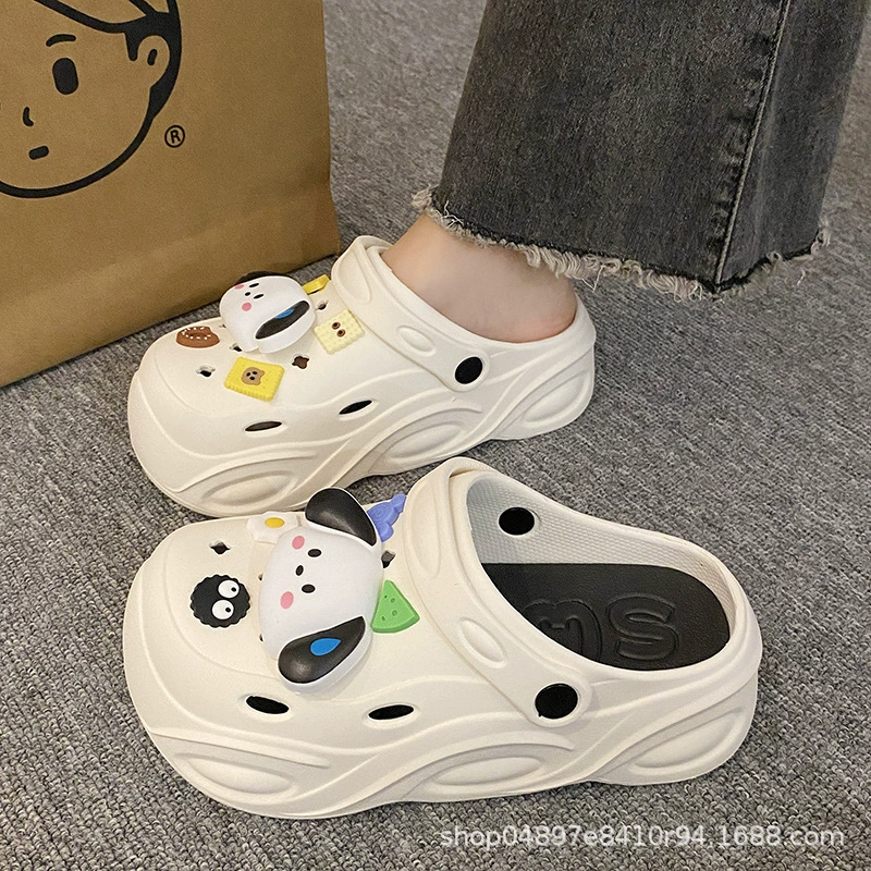 Высокие летние туфли платформа, пляжные нескользящие дезодорированные шлепанцы, тапочки, коллекция 2023, пляжный стиль
