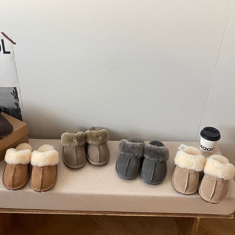 Henan Sangpo snow boots 2026 model, women's star-style sheepskin slippers, indoor slippers, sheepskin and cotton slippers Henan Sangpo snow boots 2026 model, women's star-style sheepskin slippers, indoor slippers, sheepskin and cotton slippers