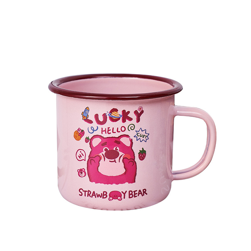 SEDEX4P borde retro taza de esmalte regalo taza de agua tetera vino taza de esmalte tradicional de estilo antiguo fábrica directa