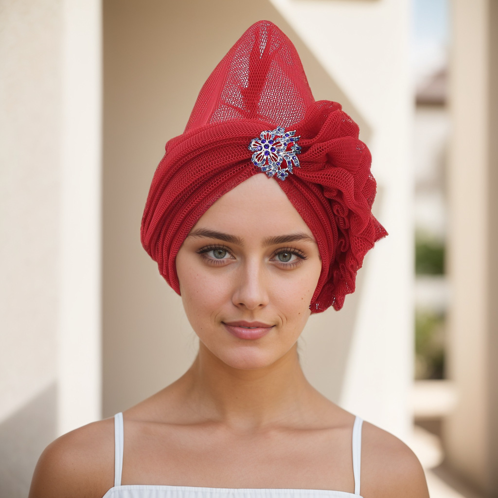 Muslim hat Layered fashion accessory African hat multicolor_voghion.com