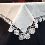 田园布艺花朵茶几方桌桌布 长方形圆桌绣花桌布微波炉盖布