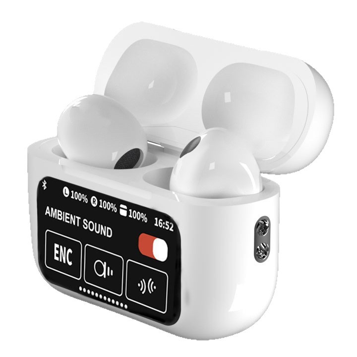 Auriculares Bluetooth con pantalla a color A10Pro de alta gama de estilo explosivo transfronterizo TWS táctil multifunción ANC con reducción de ruido auriculares inalámbricos reales