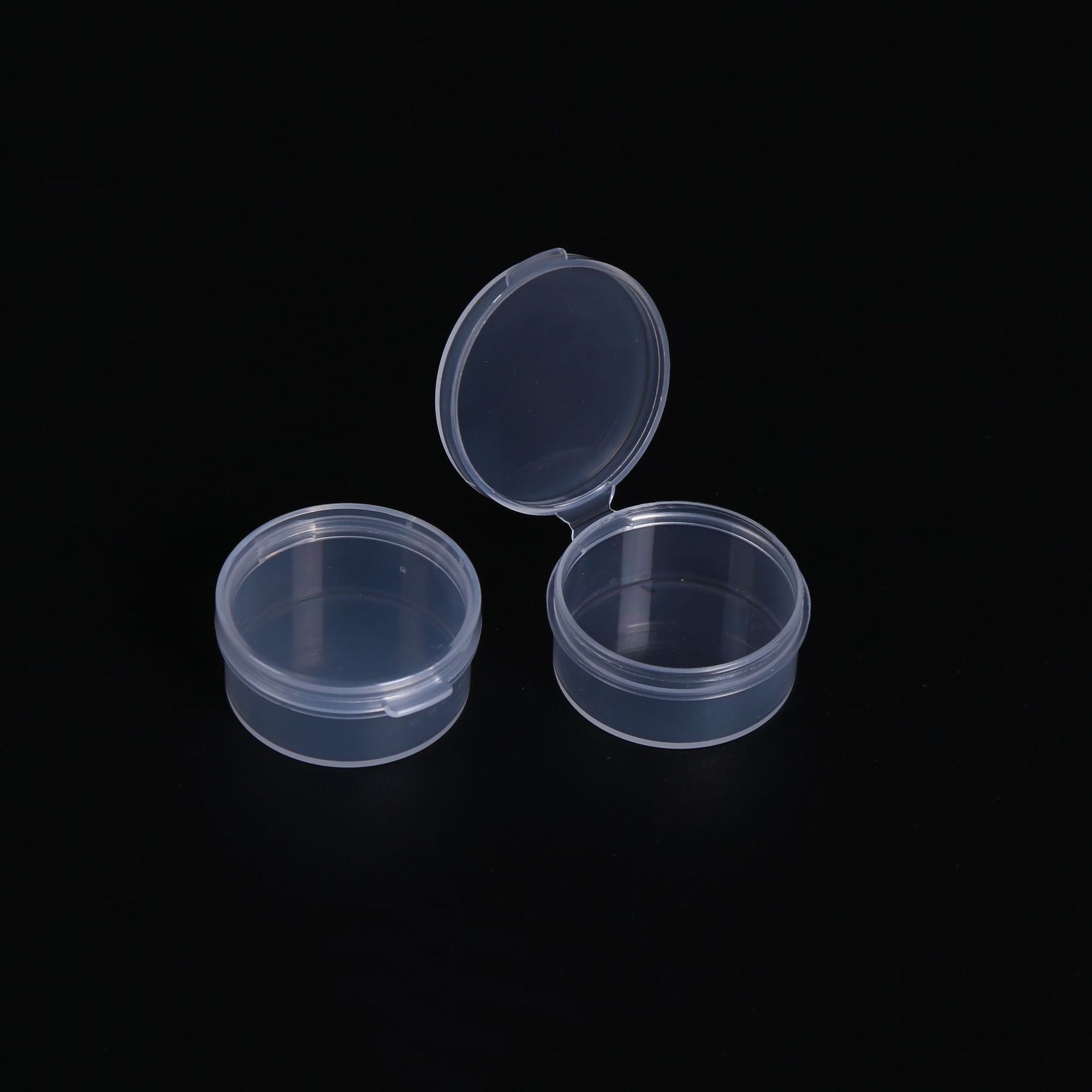 小圆盒圆形塑料盒透明塑料盒收纳盒pp包装盒小盒子渔具厂家迷你盒