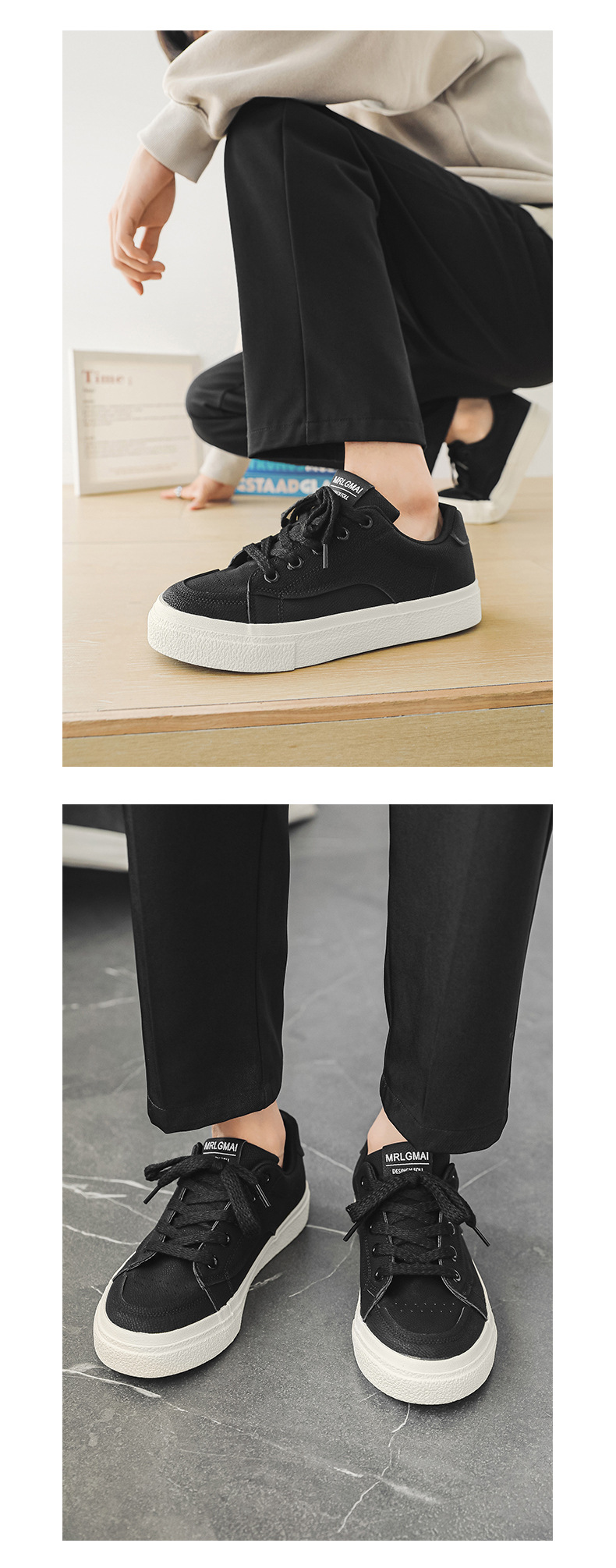 Sapatos masculinos de couro, elegantes e versáteis, casuais, com sola macia e cano baixo_voghion.com