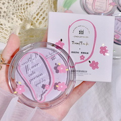 xixi清透霧感定焦粉餅定妝遮瑕持久控油磨皮霧面提亮學生修容散粉