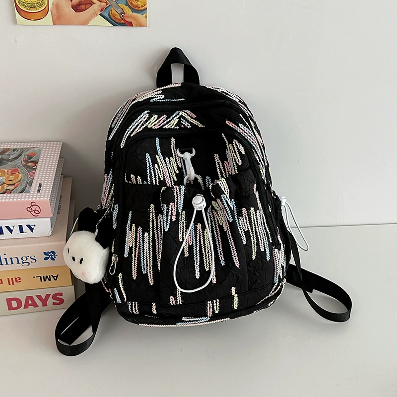 High quality fresh backpack, small design capacious school bag for leisure, for students