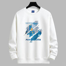 冬装新款圆领加绒卫衣男青少年宽松大码国潮情侣学生长袖潮流男装