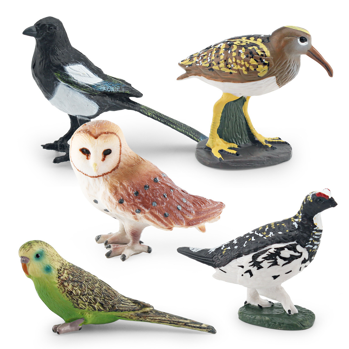 Amazon simulación pájaro modelo animal Thunderbird color Snipe búho Urraca pájaro loro adornos estáticos